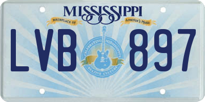 MS license plate LVB897