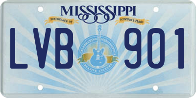 MS license plate LVB901