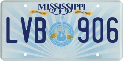 MS license plate LVB906