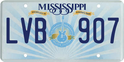 MS license plate LVB907