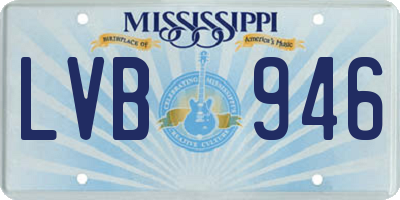 MS license plate LVB946