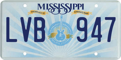 MS license plate LVB947