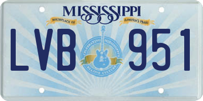 MS license plate LVB951