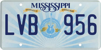 MS license plate LVB956
