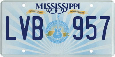 MS license plate LVB957