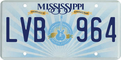 MS license plate LVB964