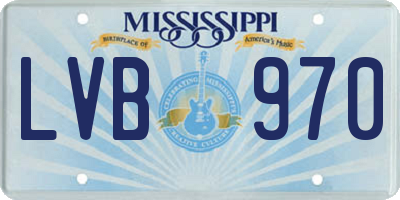 MS license plate LVB970