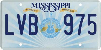 MS license plate LVB975
