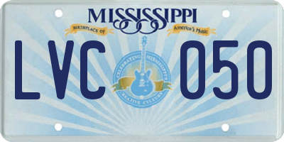 MS license plate LVC050