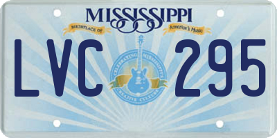 MS license plate LVC295