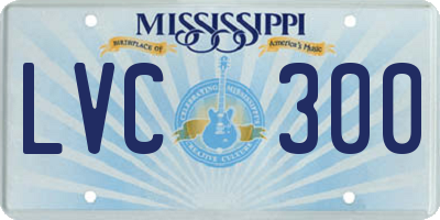 MS license plate LVC300