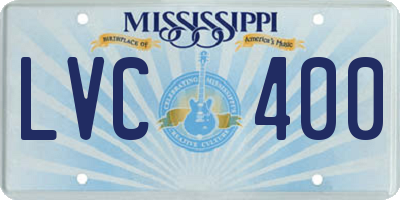 MS license plate LVC400