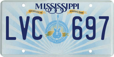MS license plate LVC697