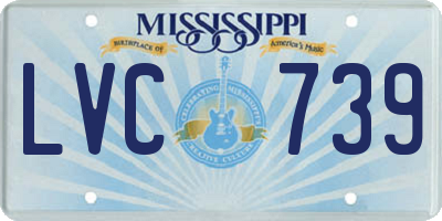 MS license plate LVC739