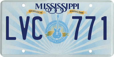 MS license plate LVC771