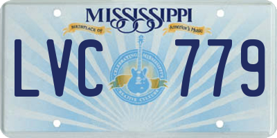MS license plate LVC779