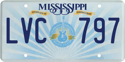 MS license plate LVC797
