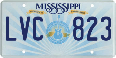 MS license plate LVC823