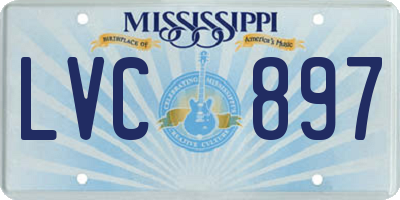 MS license plate LVC897