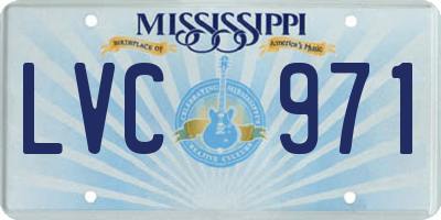MS license plate LVC971