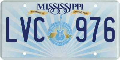 MS license plate LVC976