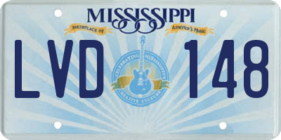 MS license plate LVD148
