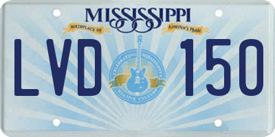 MS license plate LVD150