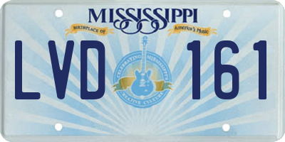 MS license plate LVD161