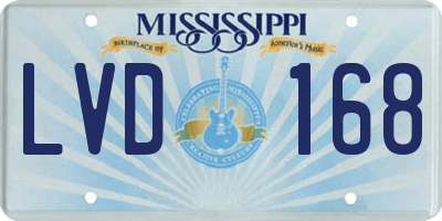 MS license plate LVD168