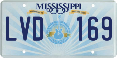 MS license plate LVD169