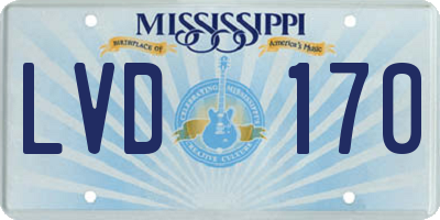 MS license plate LVD170
