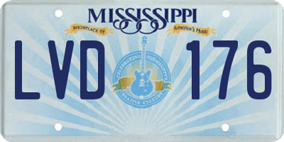 MS license plate LVD176
