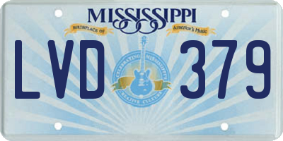 MS license plate LVD379