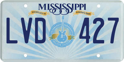 MS license plate LVD427