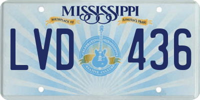 MS license plate LVD436