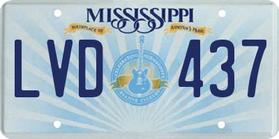 MS license plate LVD437