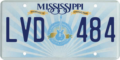 MS license plate LVD484