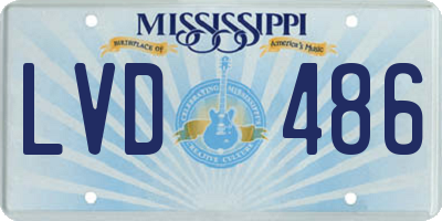 MS license plate LVD486