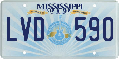 MS license plate LVD590