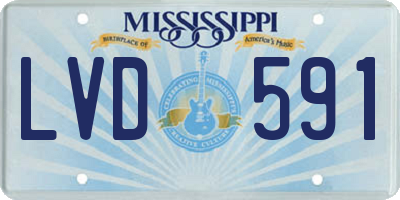 MS license plate LVD591