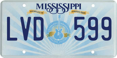 MS license plate LVD599