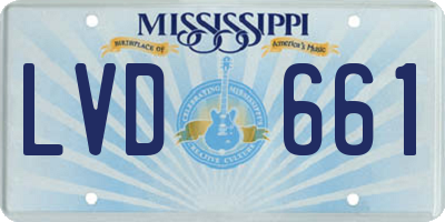 MS license plate LVD661