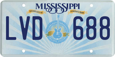 MS license plate LVD688