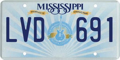 MS license plate LVD691