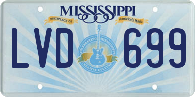MS license plate LVD699