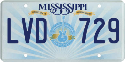 MS license plate LVD729