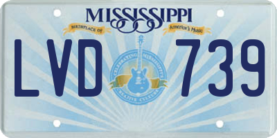 MS license plate LVD739