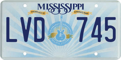 MS license plate LVD745