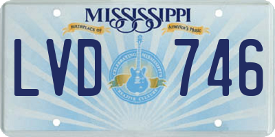 MS license plate LVD746