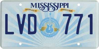 MS license plate LVD771